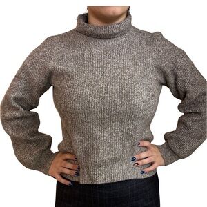 Club Monaco Women's Brown Turtleneck Sweater Alpaca Blend Size M